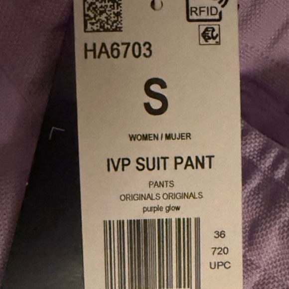 *NWT*  SET Adidas x IVY Park Purple glow Cropped Suit Jacket(XS) and Pants (S) - Picture 11 of 11